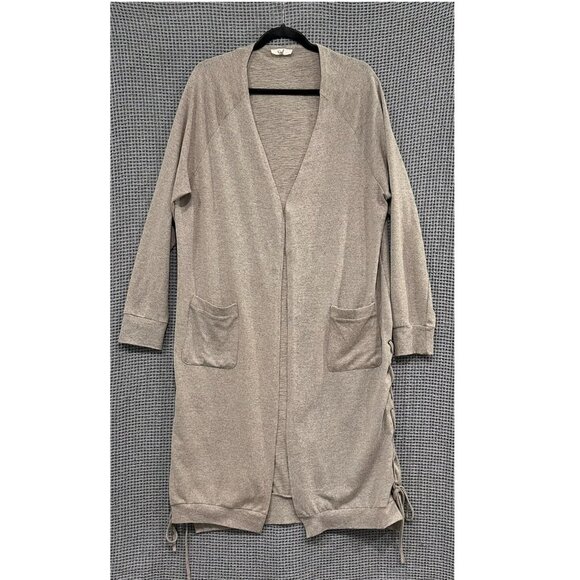 easel Sweaters - Easel - Boho Style Hacci Brushed Knit Duster Cardigan Festival - Womens L